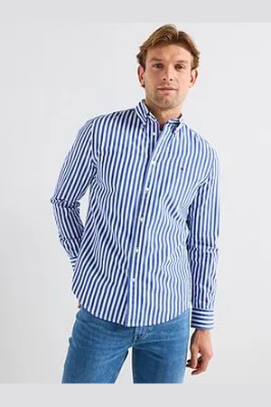 Tommy Hilfiger Regular Fit Flex Poplin Bold Stripe Short Sleeve Shirt