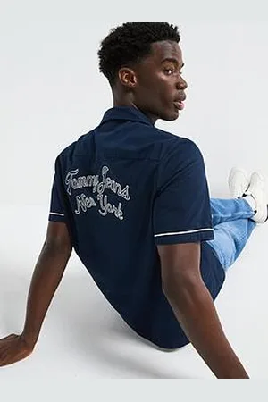 Tommy Hilfiger Camp Collar Back Logo Short Sleeve Shirt