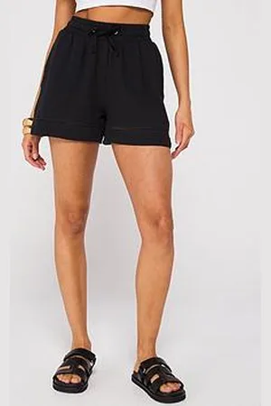 Very Crinkle Shorts With Lace Insert -