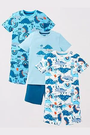 Very Boys 3 Pack Dinosaur Shorts Pyjama Sets