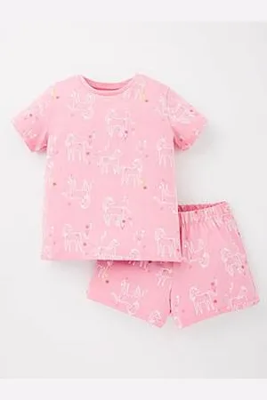 Everyday Basic Girls Unicorn Short Pyjama Set