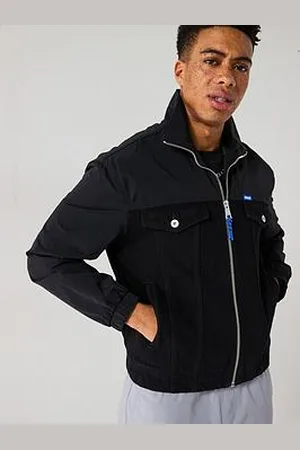 HUGO BOSS Boro251W1 Slim Fit Mix Media Denim Jacket