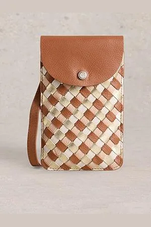 White Stuff Coco Weave Phone Bag