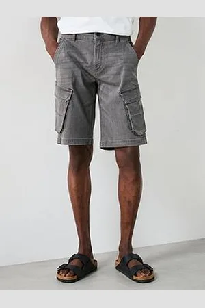 Very Man Relaxed Denim Cargo Shorts