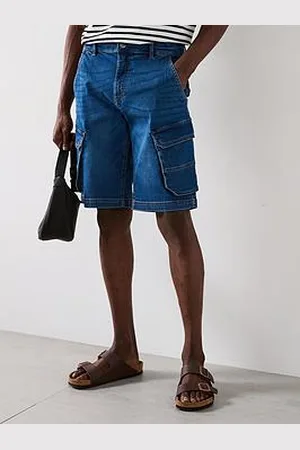 Very Man Relaxed Denim Cargo Shorts