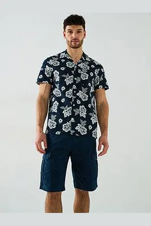 Tommy Hilfiger Regular Fit Floral Slub Short Sleeve Shirt