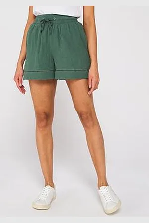 Very Crinkle Shorts With Lace Insert