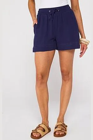 Very Crinkle Shorts With Lace Insert