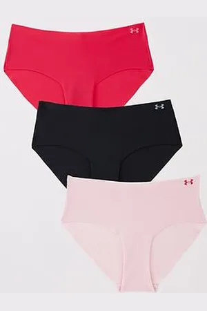 Under Armour Womens Pure Stretch No Show Hipsters 3 Pack
