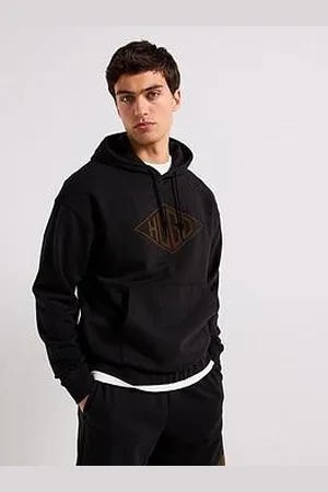 HUGO BOSS Dacorolo Relaxed Flocked Geo Logo Overhead Hoodie