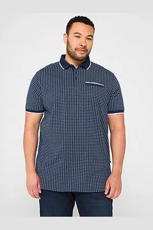 D555 Printed Polo Shirt With Jacquard Collar