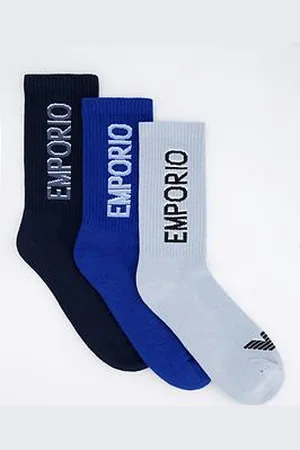 Emporio Armani 3 Pack Crew Socks - /Black