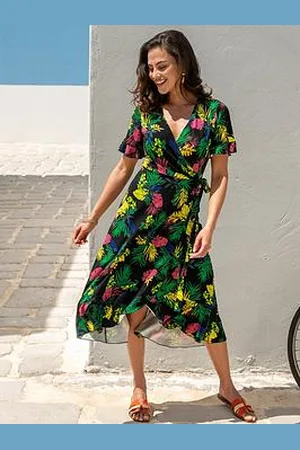 Pour Moi Megan Stretch Jersey Wrap Midi Dress