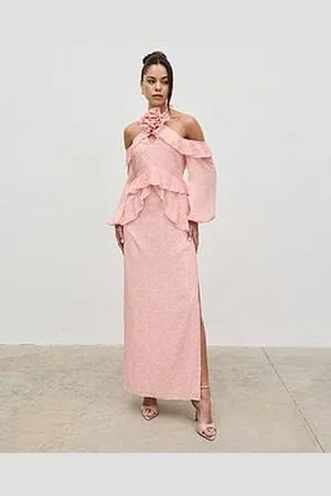 Pretty Lavish Nalani Corsage Ruffle Maxi Dress - Ditsy Floral