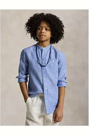 Ralph Lauren Boys Long Sleeve Stripe Linen Shirt