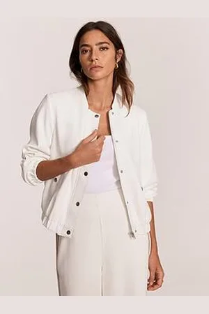 mint&berry Ivory Bomber Popper Jacket