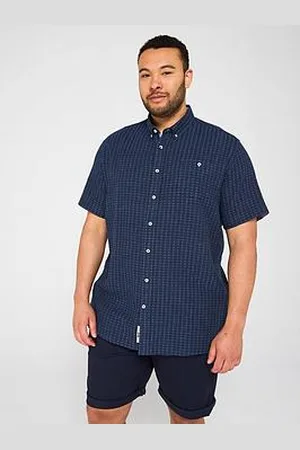 D555 Jacquard Linen Mix Short Sleeve Shirt