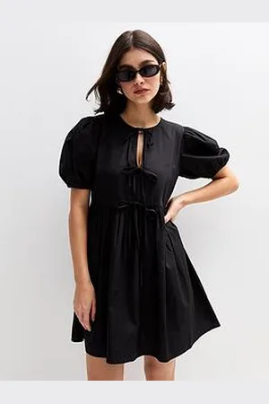 New Look Tie Front Bow Detail Mini Dress