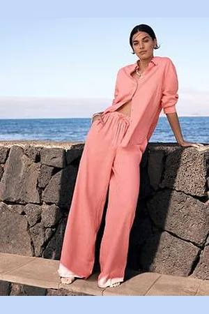 mint&berry Linen Wide Leg Trousers