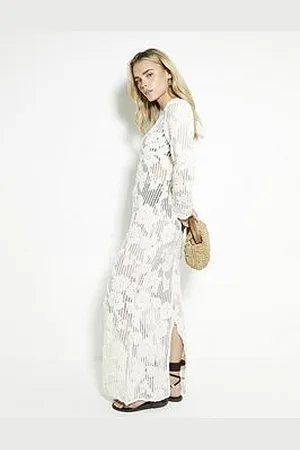River Island Petite Floral Lace Maxi Dress