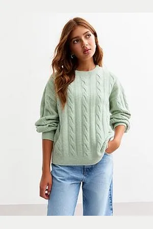 New Look Girls Green Cable Knit Jumper