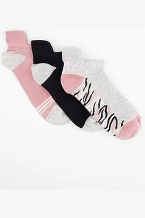 Very Girls 3 Pack Animal Ankle Sports Socks