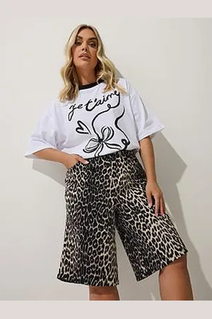 Yours Curve Leopard Jort