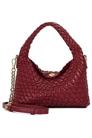 Dune Dinkydeliberate Mini Woven Shoulder Bag - Burgundy