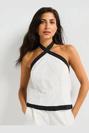 Very Halter Contrast Co Ord Top