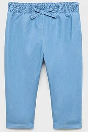 MANGO Younger Girls Chambray Trousers