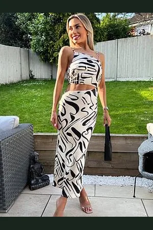 Ax Paris Abstract Cut Out Dress