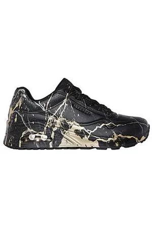 Skechers Uno Duraleather Marble Printed Trainer - Duraleather
