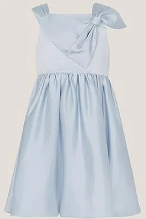Monsoon Girls Freya Bow Strap Satin Party Dress
