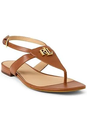 Ralph Lauren Everley Leather Sandal - Tan