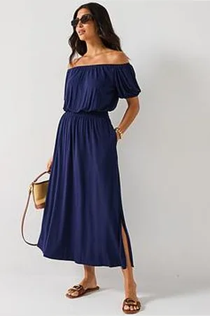 Everyday Basic Bardot Tiered Midaxi Dress
