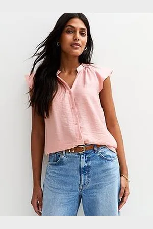New Look Flutter Sleeve Button Up Top