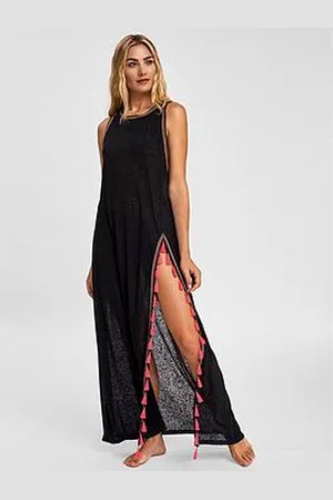 Pitusa Tassel Slit Beach Dress