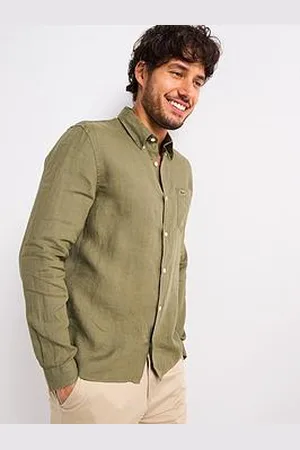 Lacoste Regular Fit Long Sleeve Linen Shirt