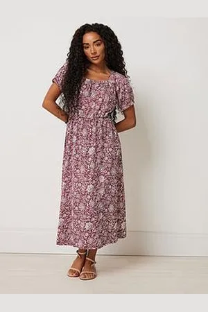 M&Co Petite Gypsy Short Sleeve Dress