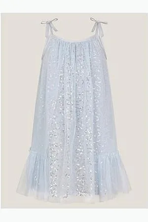 Monsoon Girls Rosalee Sequin Tulle Swing Dress