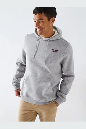 Reebok Mens Identity Small Logo Fleece Hoodie
