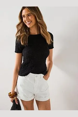 MANGO Textured Cotton-Blend T-Shirt
