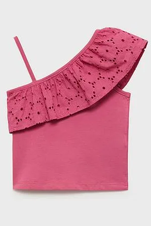 MANGO Girls One Shoulder Frill Top