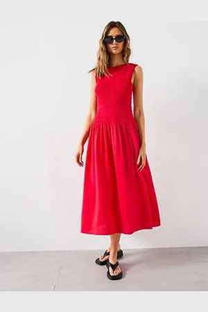 MANGO Flare Dress With Gathered Body