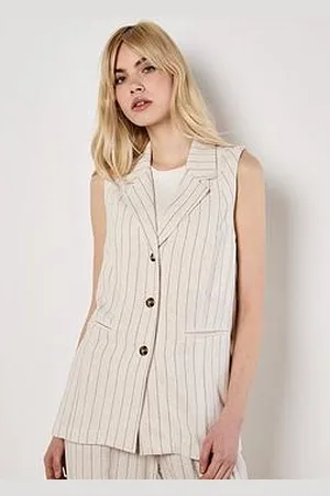 Apricot Soft Pinstripe Waistcoat