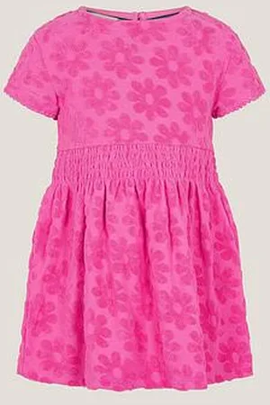 Monsoon Baby Girls Flower Print Towelling Dress