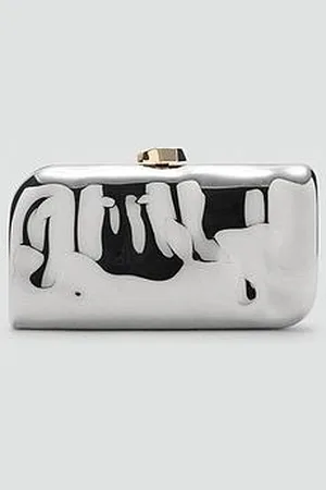 MANGO Chain Clutch Bag
