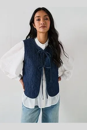 Very Quilted Denim Gilet