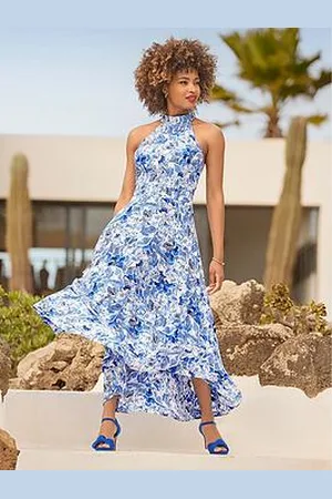 Joe Browns Sasha Floral Print Halterneck Dress