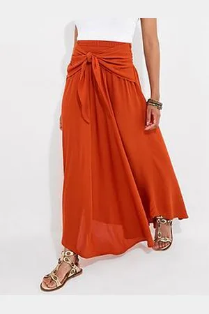 Joe Browns Florrie Tie Front Crinkle Skirt